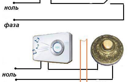 3 възможни схеми за свързване на звънеца