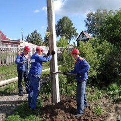 How to install an electric pole on a site with your own hands