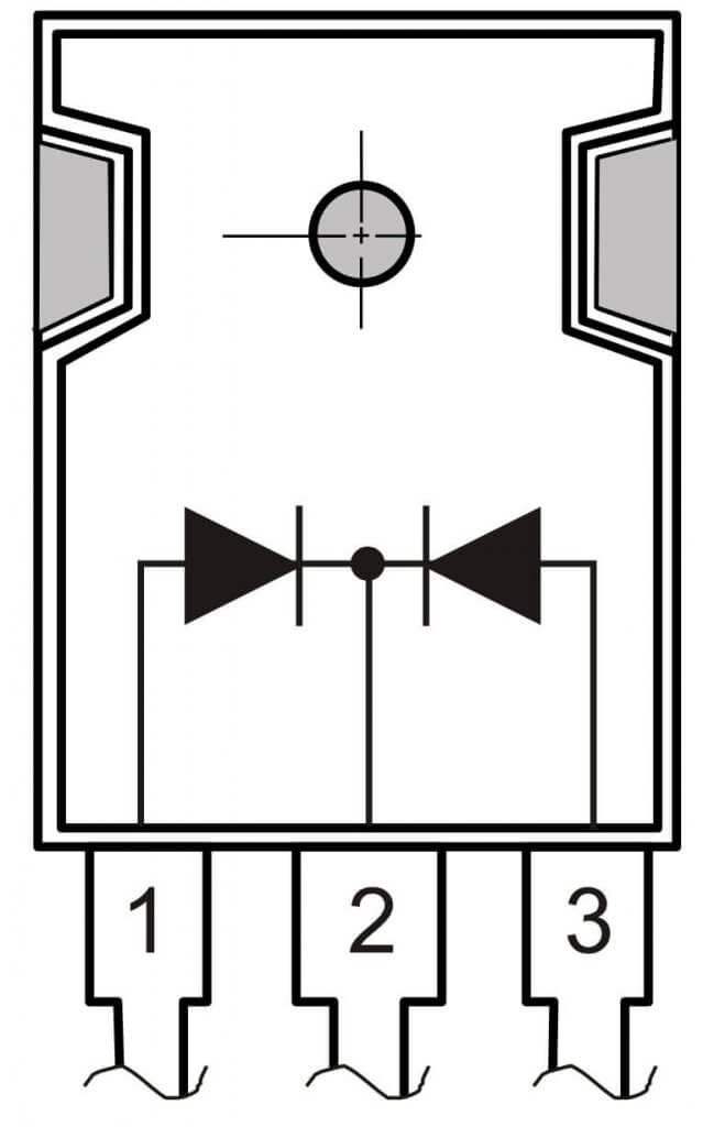 Schottky assembly with a common cathode