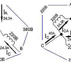 What is a star and a triangle in an electric motor