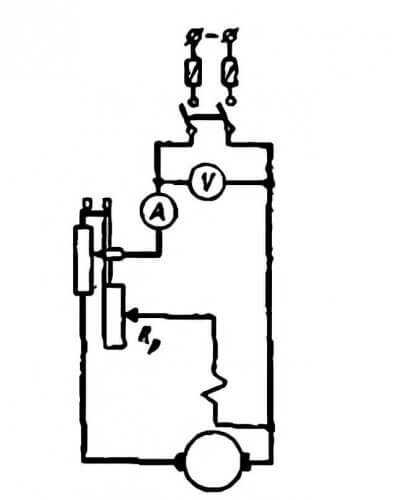 Rheostat im Anker- und Statorstromkreis starten