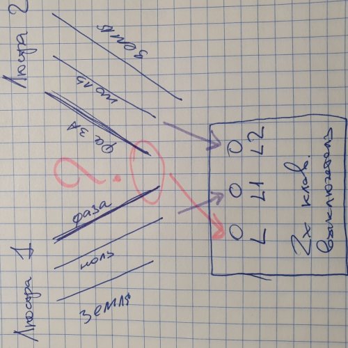 Schemat połączeń dla przełącznika podwójnego