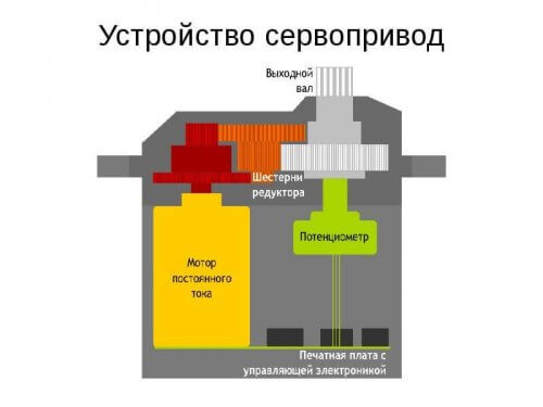 Przekrój serwonapędu - wewnętrzny