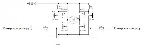 Circuito de transistor inverso de efecto de campo