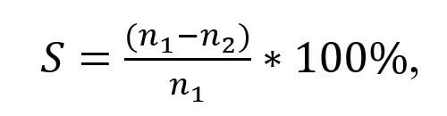 Fórmula para calcular el deslizamiento de un motor de inducción.