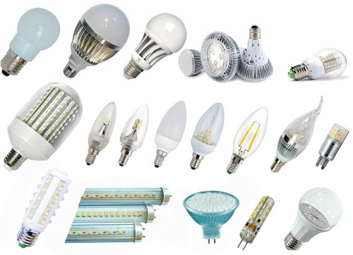 Variedad de bombillas led