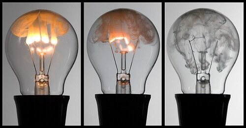 Incandescent lamps burn